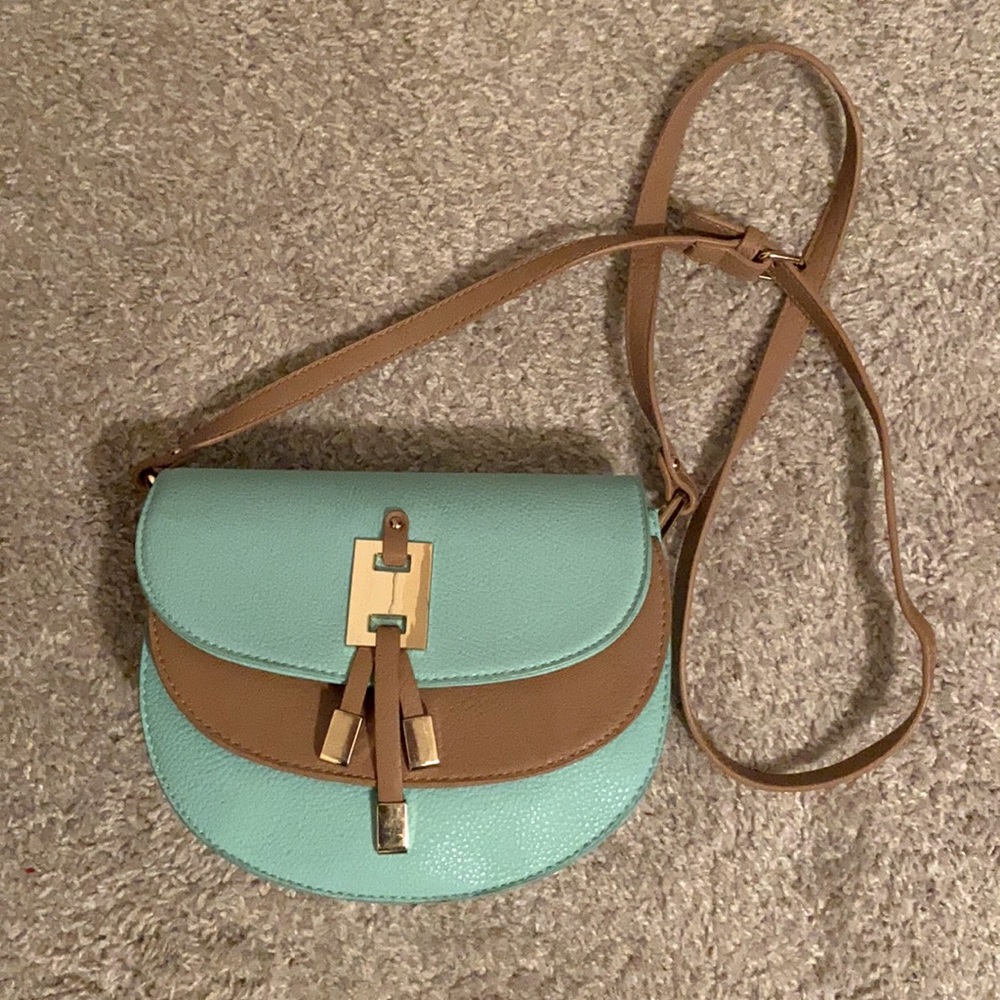 Charming Charlie Teal Accent Crossbody Purse